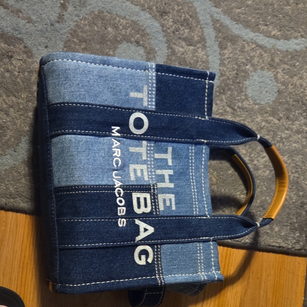 Marc Jacobs Two-Tone Blue Denim Tote
